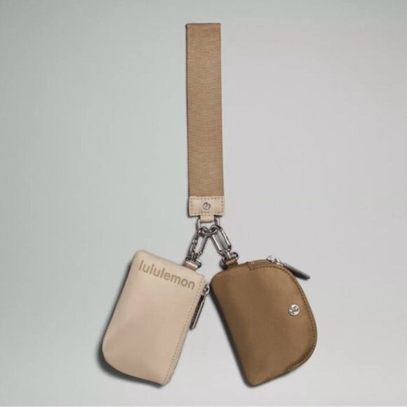 RARE! NWT Lululemon Dual Pouch Wristlet *Unisex - Allspice/Trench - Picture 8 of 11